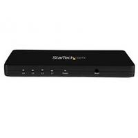 startechcom 4k hdmi 2 port video splitter 1x2 hdmi splitter with solid ...