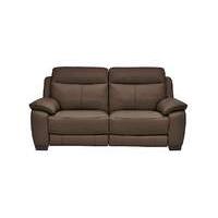 starlight express 2 seater leather recliner sofa with power headrests