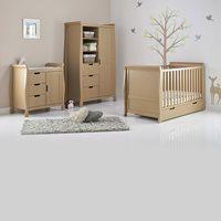 stamford cot bed 3 piece nursery set in iced coffee by obaby