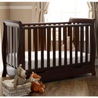 STAMFORD MINI COT BED in Walnut by Obaby