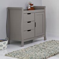 stamford dresser baby changing unit in taupe grey by obaby