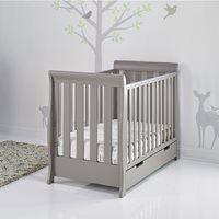 STAMFORD MINI COT BED in Taupe Grey by Obaby