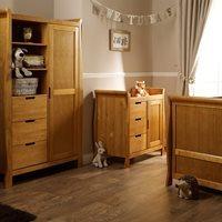 stamford cot bed 3 piece nursery set in country pine by obaby