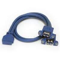 StarTech 2 Port Panel Mount USB 3.0 Cable - USB A to Motherboard Header Cable F/F