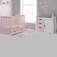 STAMFORD MINI COT BED 2 PIECE NURSERY SET in Eton Mess by Obaby
