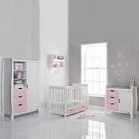 stamford mini cot bed 3 piece nursery set in eton mess and white by ob ...