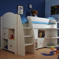 STOMPA RONDO KIDS MID SLEEPER BED in White