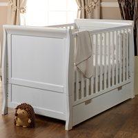 STAMFORD COT BED in White by Obaby