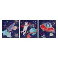 starship multicolour canvas w20cm h20cm set of 3