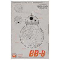 Star Wars: The Force Awakens Bb-8 Tech Drawing Grey Canvas (W)60cm (H)90cm