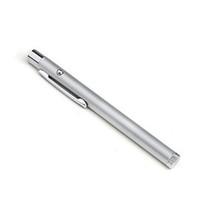 Stainless Steel 5mW Red Laser Pointer Pen - Silver(2 x AAA batteries, not included)