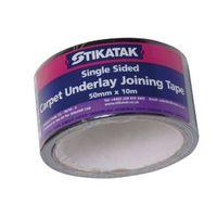 Stikatak Black Carpet Underlay Tape (L)10m (W)48mm