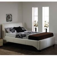 Star Collection Michaela 3FT Single Leather Bedstead - White