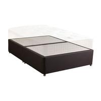 Star-Ultimate (Base Only) Sleepstar 4FT Small Double Divan Base - Faux Leather - Black