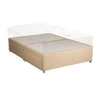 Star-Ultimate (Base Only) Sleepstar 6FT Superking Divan Base - Faux Leather - Cream