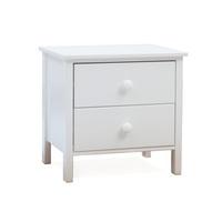 Stompa Classic Kids White 2 Drawer Bedside Chest