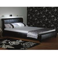 Star Collection Boswell 3FT Single Leather Bedstead - Black