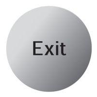 stainless steel self adhesive exit sign dia115mm