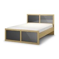 Strada Oak Effect and High Gloss King Size Bed