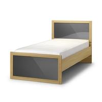Strada Oak Effect and High Gloss Single Bed