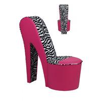 Stiletto vibrant Zebra print Novelty Chairs