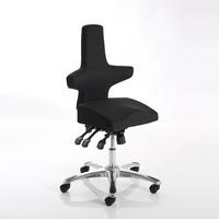 Stacy Home Office Chair In Black With Chrome Base
