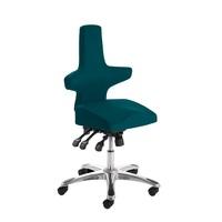 Stacy Home Office Chair In Kingfisher With Chrome Base