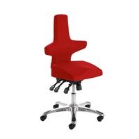 Stacy Home Office Chair In Cherry With Chrome Base
