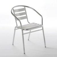 stylish bistro chair in aluminium