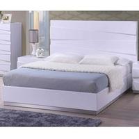 Stirling King Size Bed In White High Gloss
