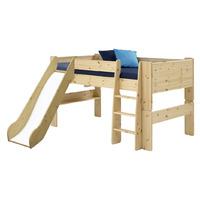 steens natural pine mid sleeper with slide