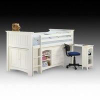 Stone White Bunk Sleep Station with Pullout Desk