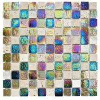 Stone & Glass Mosaic Tile (L)300mm (W)300mm