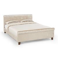 stella fabric bed frame gold 6ft