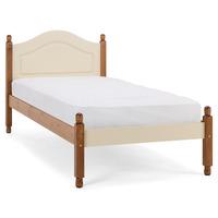 steens richmond cream and pine bed frame single