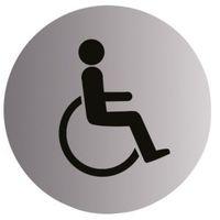 stainless steel self adhesive disabled sign dia115mm