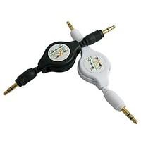 stereo 35mm retractable aux cable car audio aux cord mp3 ipod for ipho ...