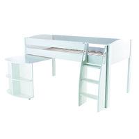 Stompa UNOS mid sleeper white - with pull out desk