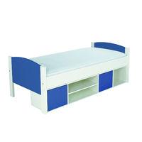 Stompa UNOS storage cabin bed - Blue Headboard - Blue Doors
