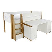 stompa radius midsleeper and desk with 4 doors white