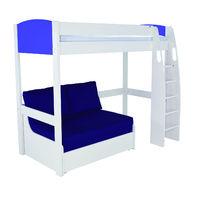 stompa unos high sleeper frame blue incl double sofa bed blue