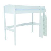 stompa unos high sleeper frame white with desk