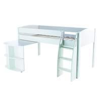 stompa unos mid sleeper white with pull out desk