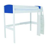 stompa unos high sleeper frame blue with desk