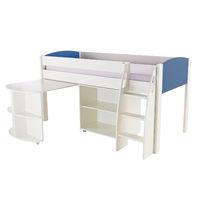 stompa unos mid sleeper blue incl pull out desk and 1 bookcase no door ...