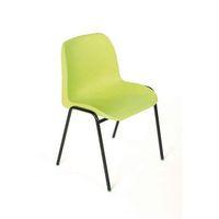 STACKING CHAIR, LIME SHELL, BLACK FRAME, 430MM SH