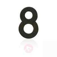 Stainless steel numbers figure 8, mocha brown