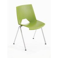 strike polyprop stacking chair green pack of 4