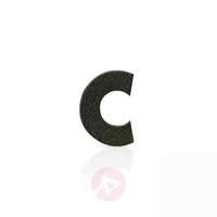 stainless steel numbers letter c mocha brown