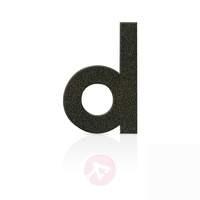 Stainless steel numbers, letter d, mocha brown